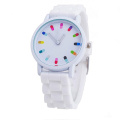 Heiße Verkaufs-Frauen-beiläufige Uhr-Silikon-Armbanduhr-Mädchen-Frauen-Mann-Quarz-Uhr